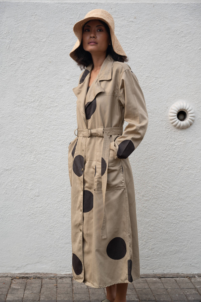 The Terra Tribe Tencel Twill Summer Trench Coat- Printed