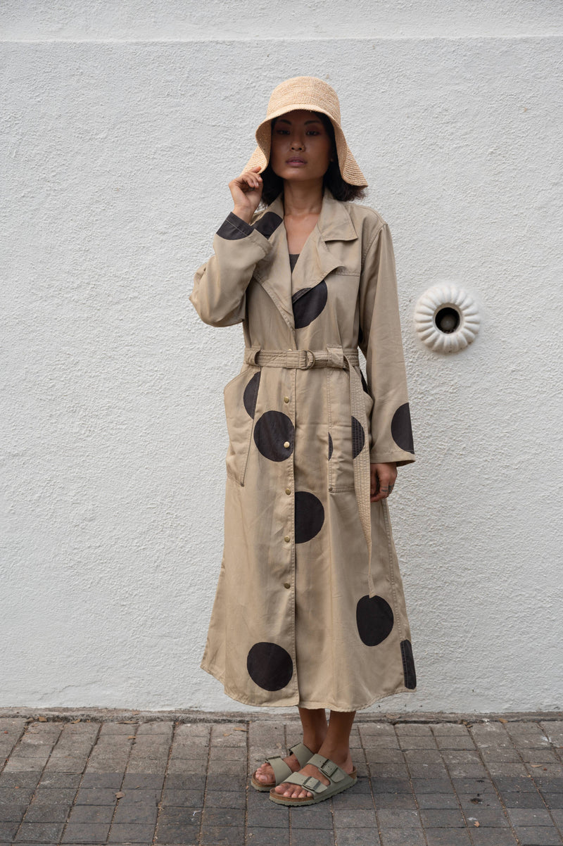 The Terra Tribe Tencel Twill Summer Trench Coat- Printed