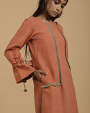 Handcrafted Sun-dried Handspun and Handwoven cotton Dress