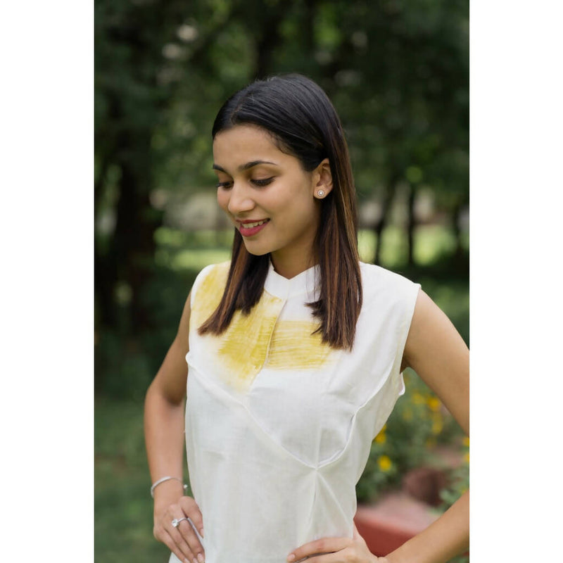 AC By Aratrika Chauhan 100% Organic Cotton Linen White Dress