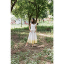 AC By Aratrika Chauhan 100% Organic Cotton Linen White Skirt-Top