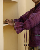 Upcycled Zero Waste Sapphire Frilled Shirt