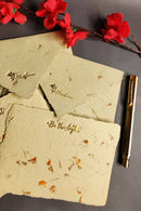 Unalome Be the Light Handmade Marigold Notecards - Set of 5