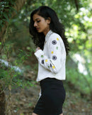 Handcrafted "Pickin' wildflowers" Handloom Hemp and cotton shirt