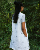 Handcrafted "Dandelion shower" Hemp dress