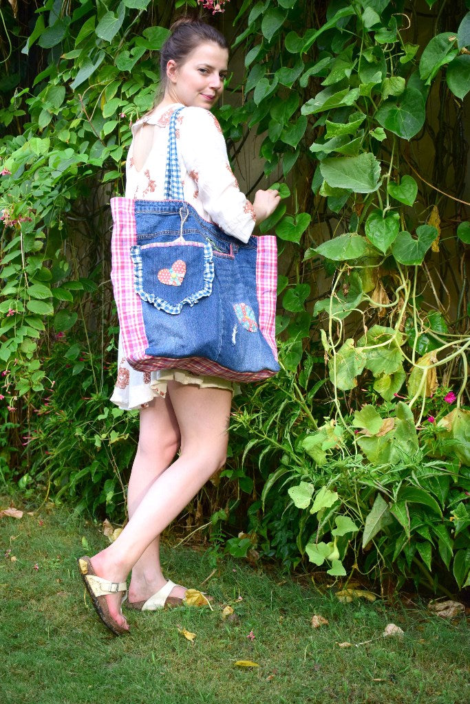 Use Me Works Upcycled Denim Tote