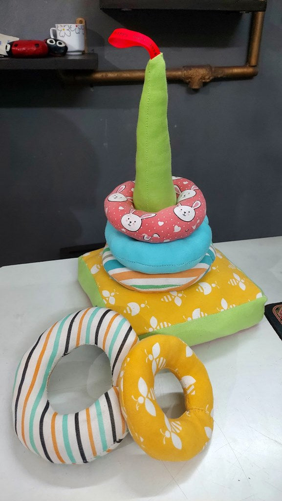 Use Me Works Upcycled Donut Stacker Toy