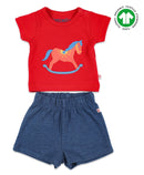 Organic Rocking Horse Tshirt and Shorts Set