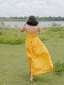 Vanaras Organic Cotton Alice Polka Dot Maxi Slip Dress