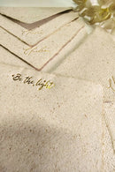 Unalome Be the Light Vintage Handmade Banana Notecards - Set of 5