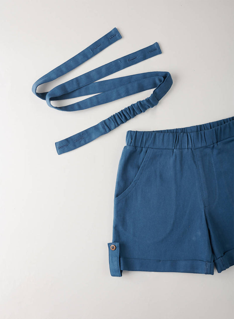 Organic Cotton James Detachable Suspender Boys Shorts