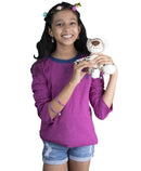 Organic Periwinkle Playtime Tshirt With Full Sleeves