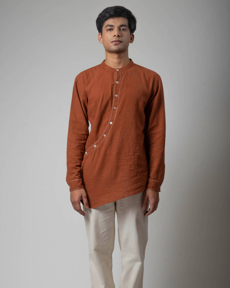 Handcrafted Lafaani Angrakha Shirt