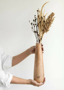 Hohmgrain Home Décor Light Brown Single Piece Seasoned Mango Wood Vase