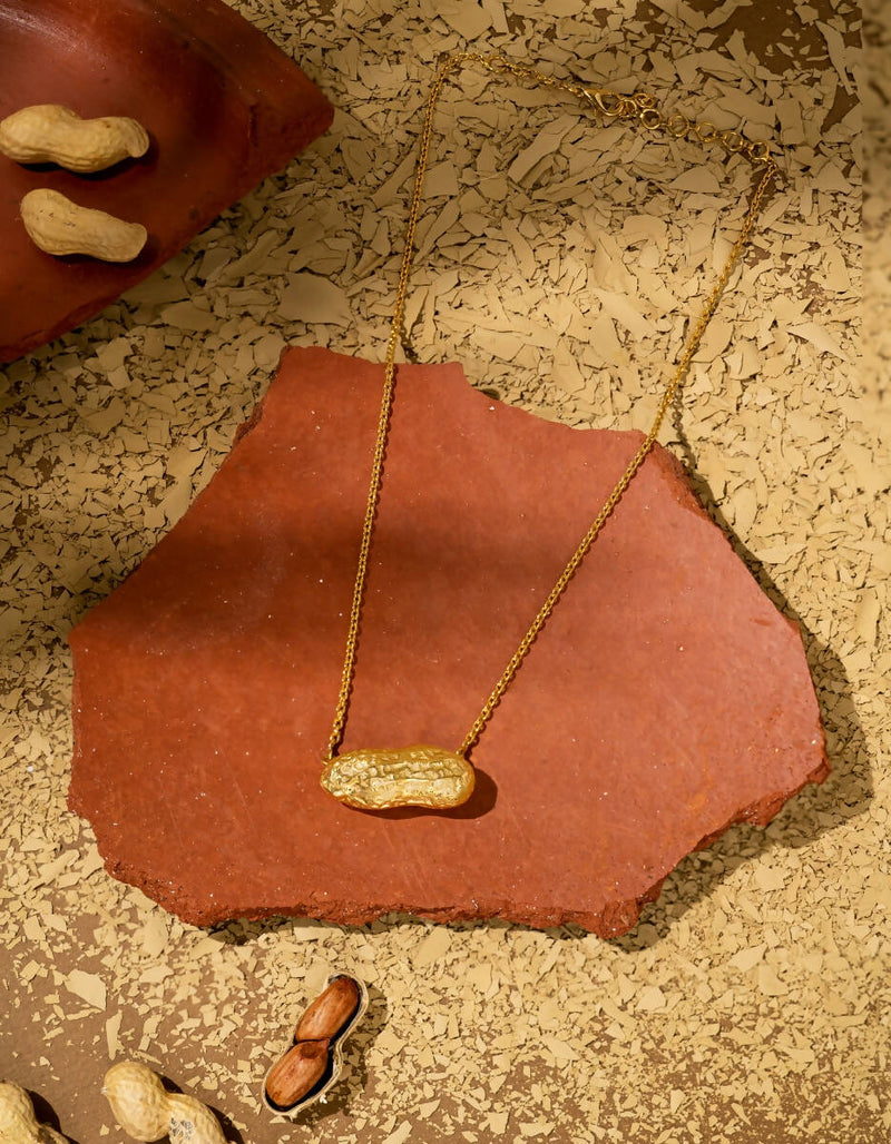 Nuts over Necklace ethically handcrafted brass jewelry