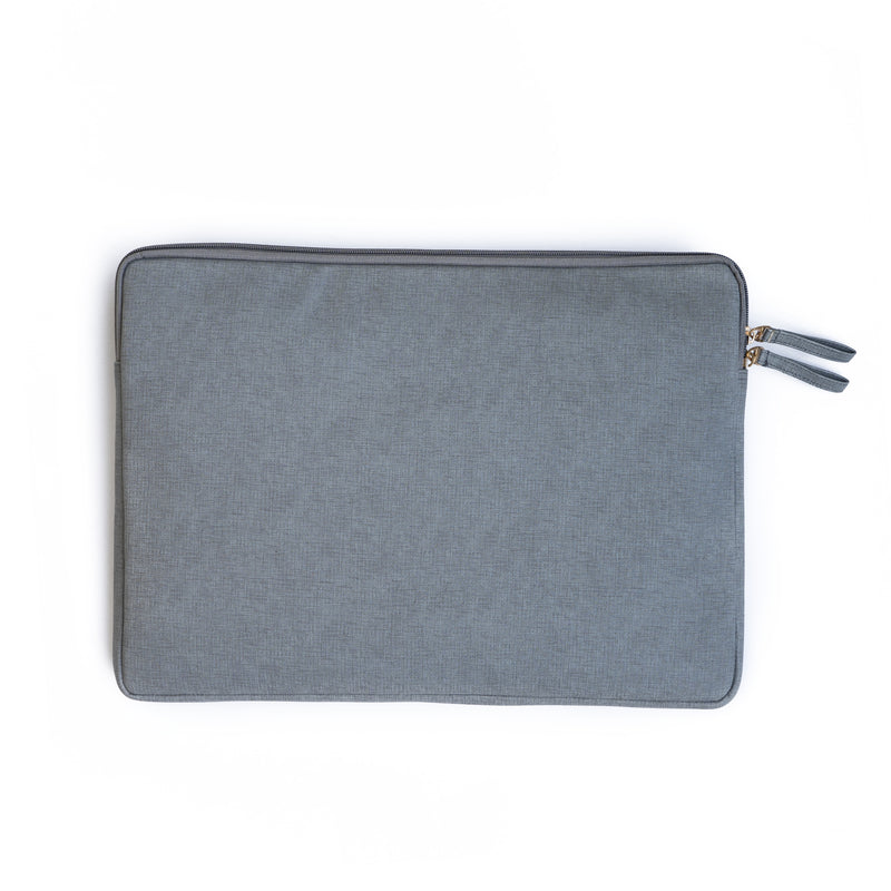 Whitefire Vegan Leather Arlo Laptop Sleeve in 15" in Cool Grey