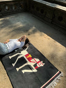 The Mango Tree Organic Cotton Handwoven Black Horse Dhurrie