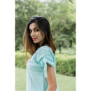 AC By Aratrika Chauhan 100% Organic Linen Blue Kurti-Pant