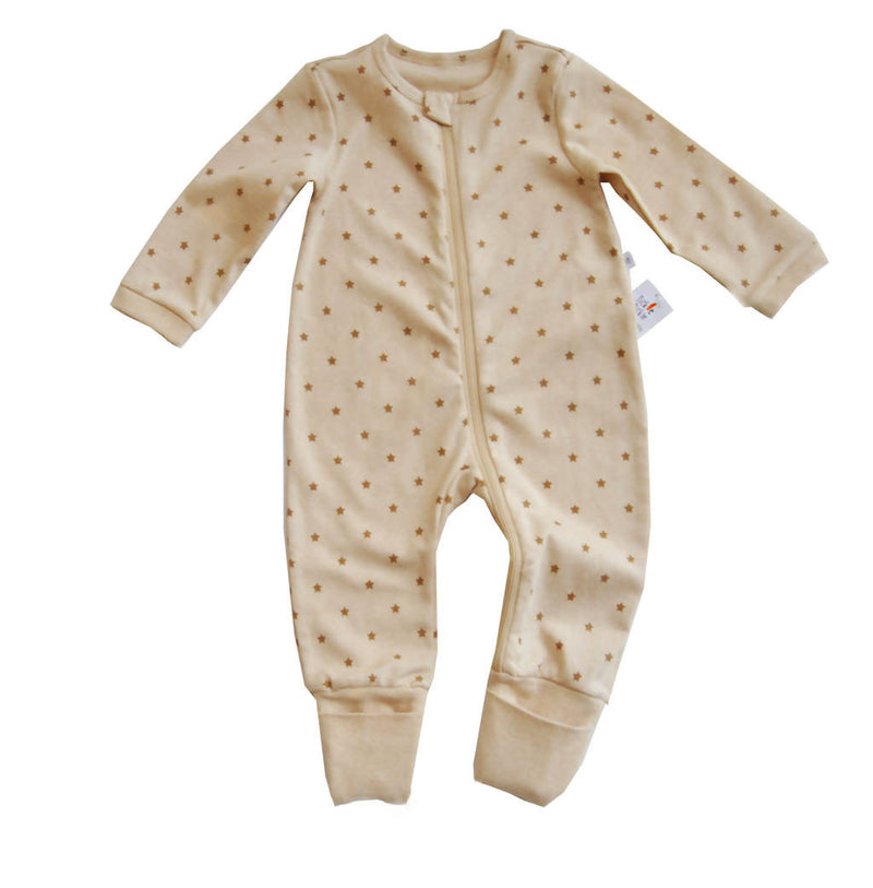 Ethically Made Lil StarDust Organic Zipup sleepsuit, Newborn upto 2 years