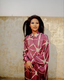 Ahua Draped Shirt with Trousers