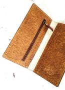 VEGAN COCONUT LEATHER YASTI WALLET - BROWN