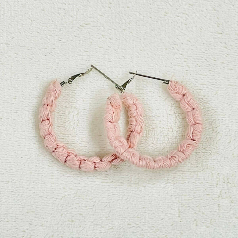 Saanjh Boho Chic Macrame Earrings Modish Hoop