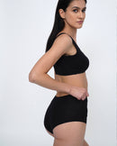 Nude & Not  3-pack Organic Cotton Boyshorts in Black