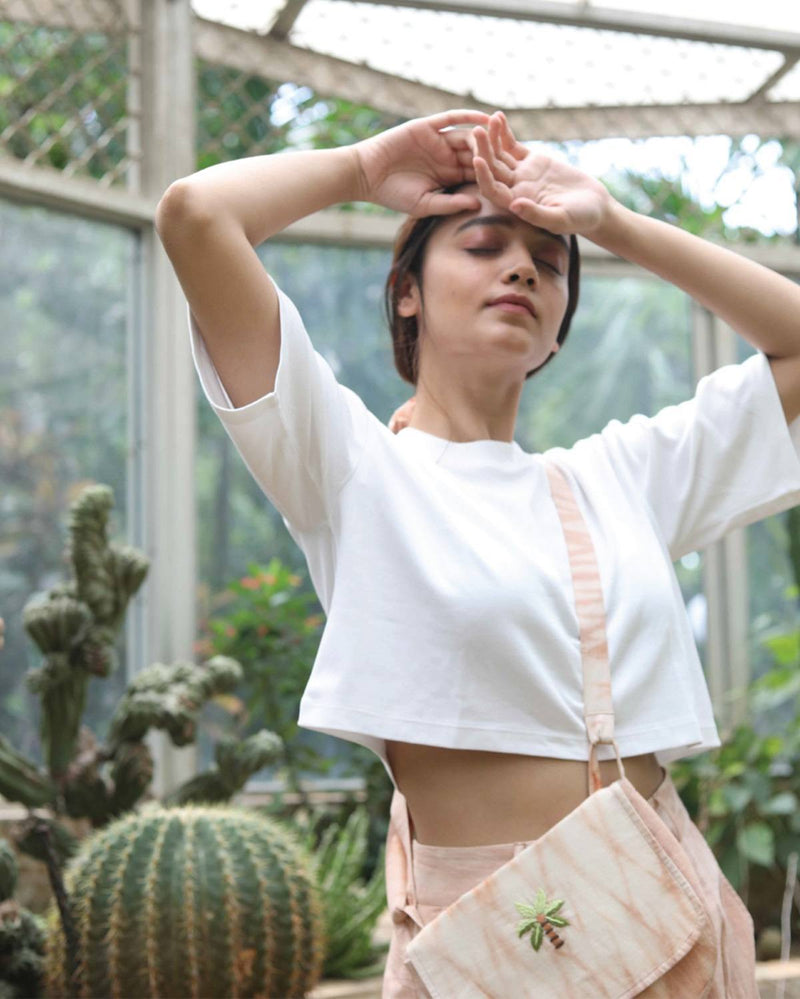 Something Sustainable  Boxy Crop Top in Organic Cotton