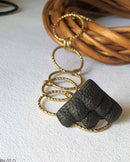 Noupelle  Bug Matt Black Upcycled Leather Ring