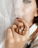 Noupelle  Bug Brown Upcycled Leather Ring