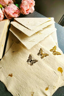 Unalome Butterfly Handmade Marigold Notecards - Set of 5