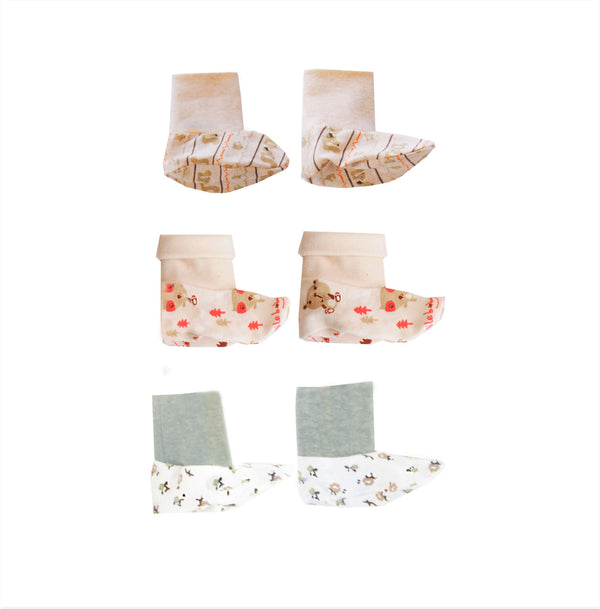 Ethically Made Lil' Tickle's 3 Pack Booties (set of 3)