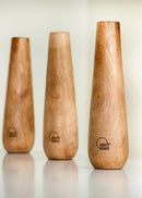 Hohmgrain Home Décor Light Brown Single Piece Seasoned Mango Wood Vase