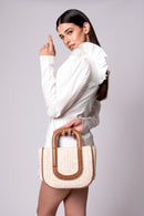 X Feet Above Kyoto Natural Raffia Tote