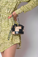 X Feet Above Cairo Organic Jute and Upcycled Full Grain Leather Handbag