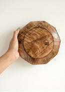 Hohmgrain Home Décor Dark Brown Seasoned Mango Wood Handcrafted Decagon Bowl-Set of 2