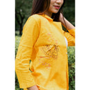 AC By Aratrika Chauhan 100% Organic Linen Orange Jacket-Pant