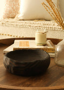 Hohmgrain Home Décor Dark Brown Recycled Canadian Pine Wood Charred Bowl