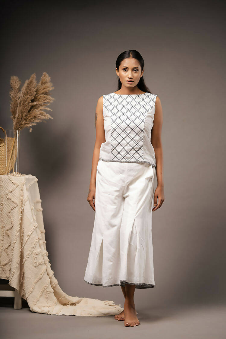 Taraasi Women's Handwoven Muslin Cotton Beautiful Co-Ord Set