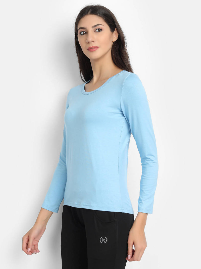 Bamboology Anti-Bacterial Bamboo Fabric Full Sleeves T-Shirt For Women