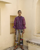 Upcycled Zero Waste Sapphire Frilled Shirt