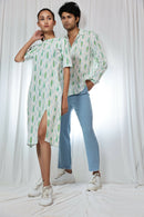 Earth Republic 100% Cotton Ikat Kasha Handloom Shirt