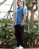 Something Sustainable  Half & Half Indigo Organic Cotton Shirt