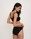Nude & Not  3-pack Organic Cotton Hipster in Black