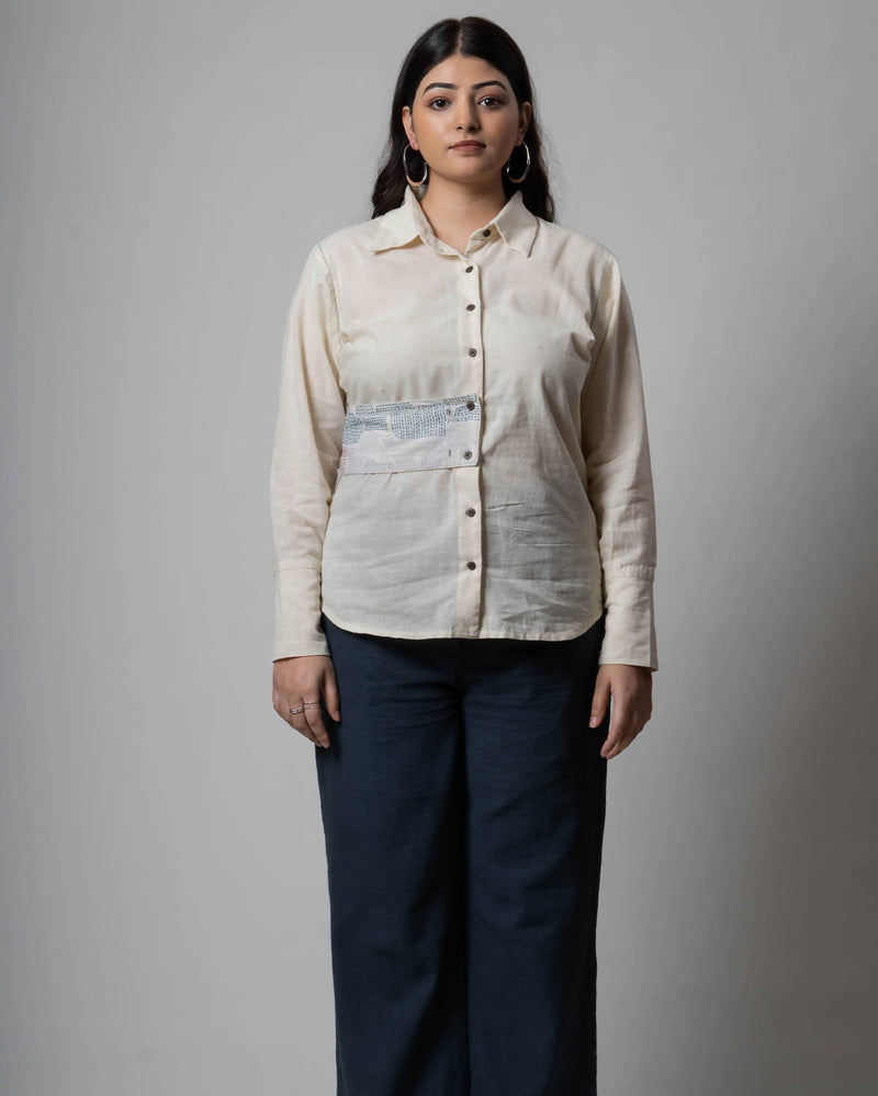 Handcrafted Lafaani Side-Belt Shirt
