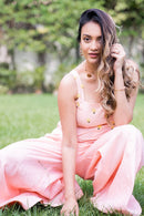 Sunset Rose Handcrafted Jumpsuit