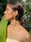 Trio Bling Earring: Hot Pink