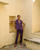 Perfect for Outings Vintage style silk  Amethyst Pants Unisex