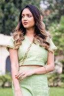 Gingko Crop Top Pants Set