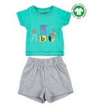 Organic A-B-C Tshirt and Shorts Set